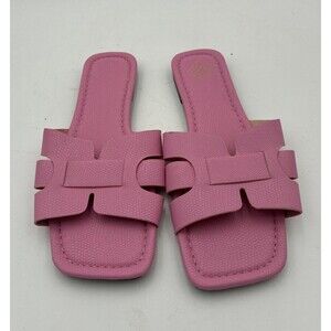 SHEIN Women’s Pink Casual Fashion Flat Sandals Size 8.5
